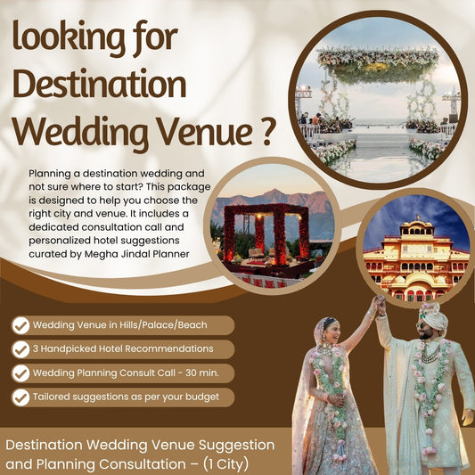 Destination Wedding Venue Suggestion + Planning Consultation – (1 City)